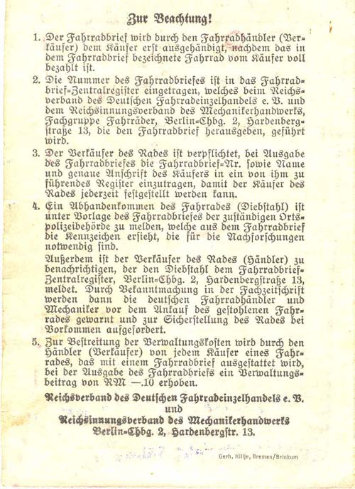 Fahrradbrief