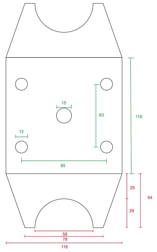 Halter Hinterachse