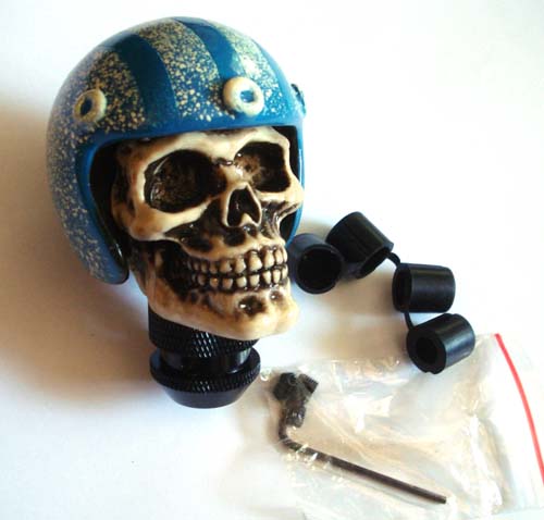 Schaltknauf Totenschädel Skull mit Helm